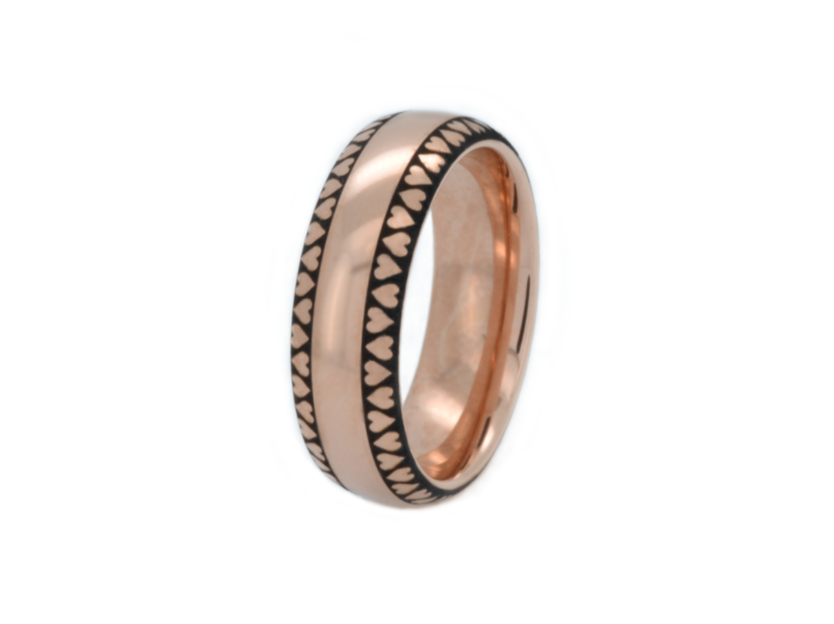 Eternal Love Band with laser-engraved surface detail, shown against a light background.