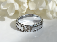 Product photo of the Eternal Imprint personalized ring with personalized imprint engraving.