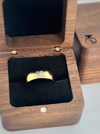 Product photo of the Eternal Imprint - Heart personalized ring with personalized imprint engraving.