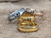 Product photo of the Eternal Imprint personalized ring with personalized imprint engraving.
