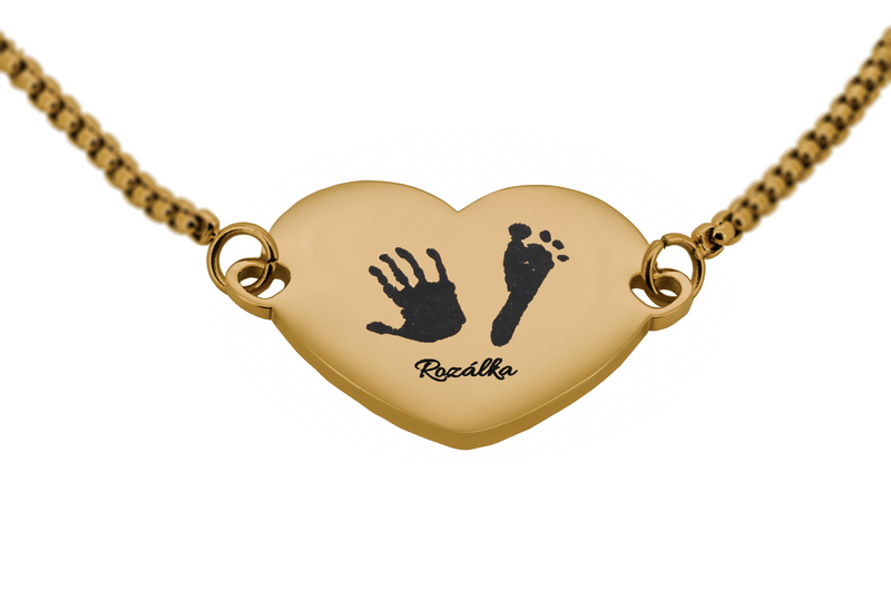 Bracelet Heart of Memories with a customizable pendant, shown against a light background.