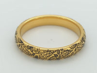 Video preview of the Delicate Oak Leaf tungsten ring showing the surface detail as the item moves.