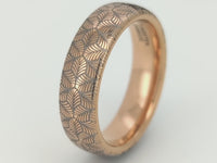 Video preview of the Petal Dance tungsten ring showing the surface detail as the item moves.