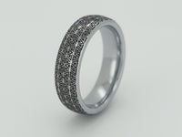 Video preview of the Prism Eternity tungsten ring showing the surface detail as the item moves.