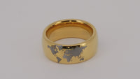Video preview of the Golden Globe tungsten ring showing the surface detail as the item moves.