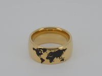 Video preview of the Golden Globe tungsten ring showing the surface detail as the item moves.