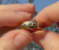 Video preview of the HoloHearts tungsten ring showing the holographic effect shifting in the light.