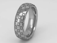 Video preview of the Chain of Unity tungsten ring showing the surface detail as the item moves.