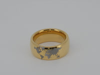 Video preview of the Golden Globe tungsten ring showing the surface detail as the item moves.