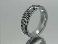 Video preview of the Prism Illusion tungsten ring showing the surface detail as the item moves.