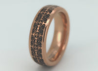 Video preview of the Antique Swirl tungsten ring showing the surface detail as the item moves.