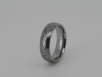 Video preview of the The Arrow Waves tungsten ring showing the surface detail as the item moves.