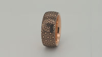 Video preview of the Boho Floral Mandala tungsten ring showing the surface detail as the item moves.