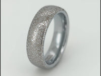 Video preview of the Baroque Elegance tungsten ring showing the surface detail as the item moves.